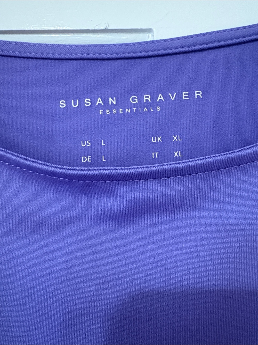 Susan Graver Butterknit Elbow Sleeve Blooming Violet large - Picture 2 of 4